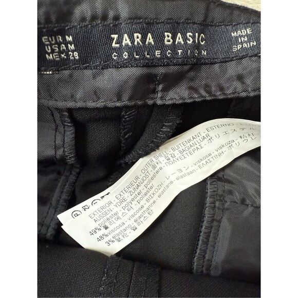 ZARA Basic Collection Black Asymmetrical Skort Size M - Picture 5 of 9